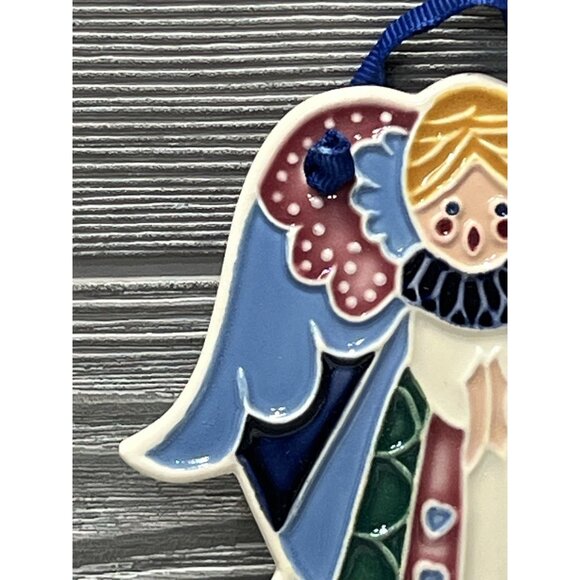 Ceramic Tile Angel Wall Hanger Vintage 1988 J Duban Designs Country Friendship - Picture 2 of 8